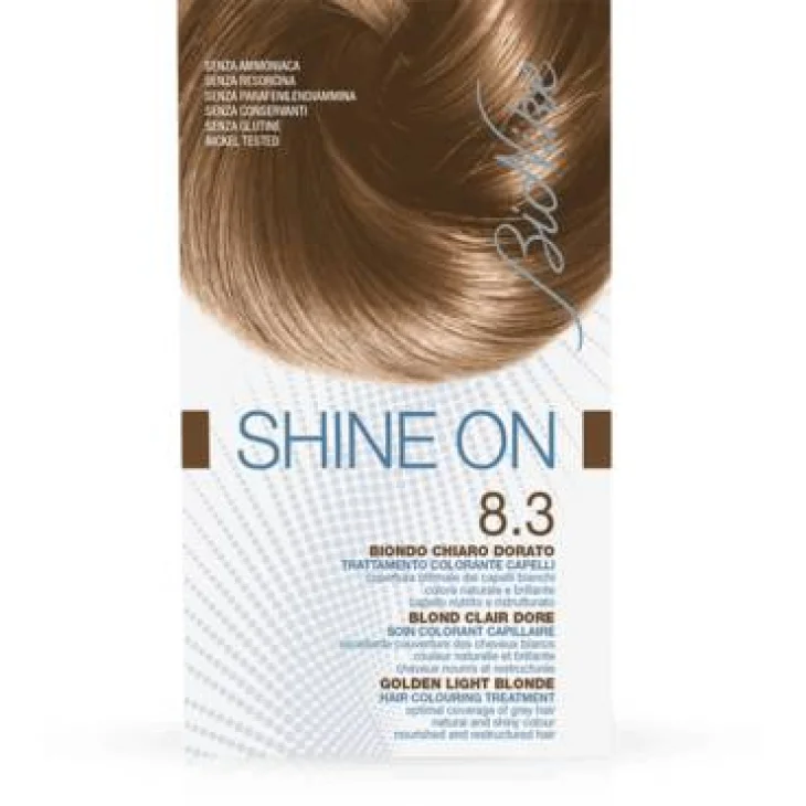 BioNike Shine On Biondo Chiaro Dorato 8.3 Trattamento Colorante Tinta Capelli