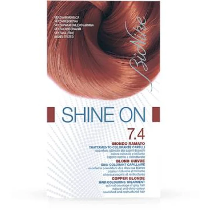 BioNike Shine On Biondo Ramato 7.4 Trattamento Colorante Tinta Capelli