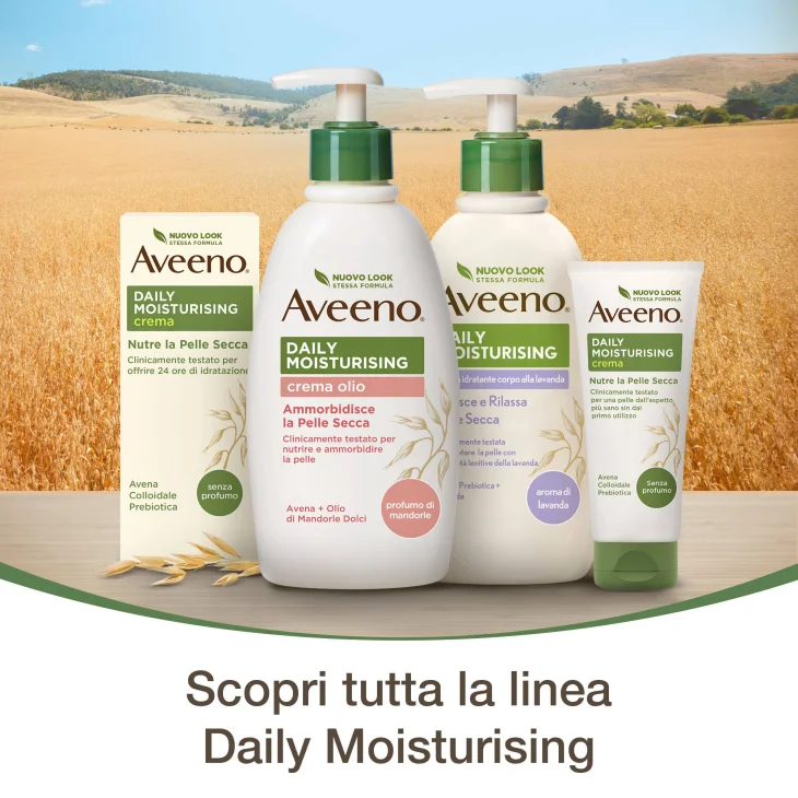Aveeno Crema Idratante Daily Moisturising Senza Profumo Avena Colloidale Prebiotica 100 ml