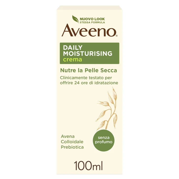 Aveeno Crema Idratante Daily Moisturising Senza Profumo Avena Colloidale Prebiotica 100 ml
