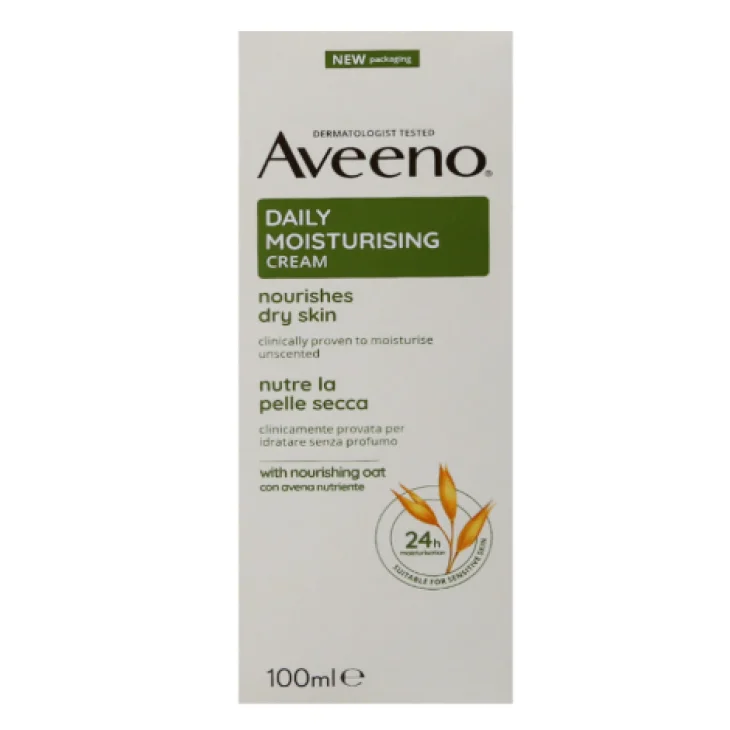 Aveeno Crema Idratante Daily Moisturising Senza Profumo Avena Colloidale Prebiotica 100 ml