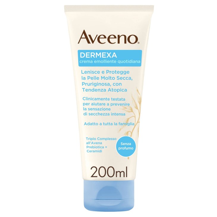 Aveeno Crema Emolliente per Uso Quotidiano Dermexa Pelli Sensibili Molto Secche a Tendenza Atopica 200 ml