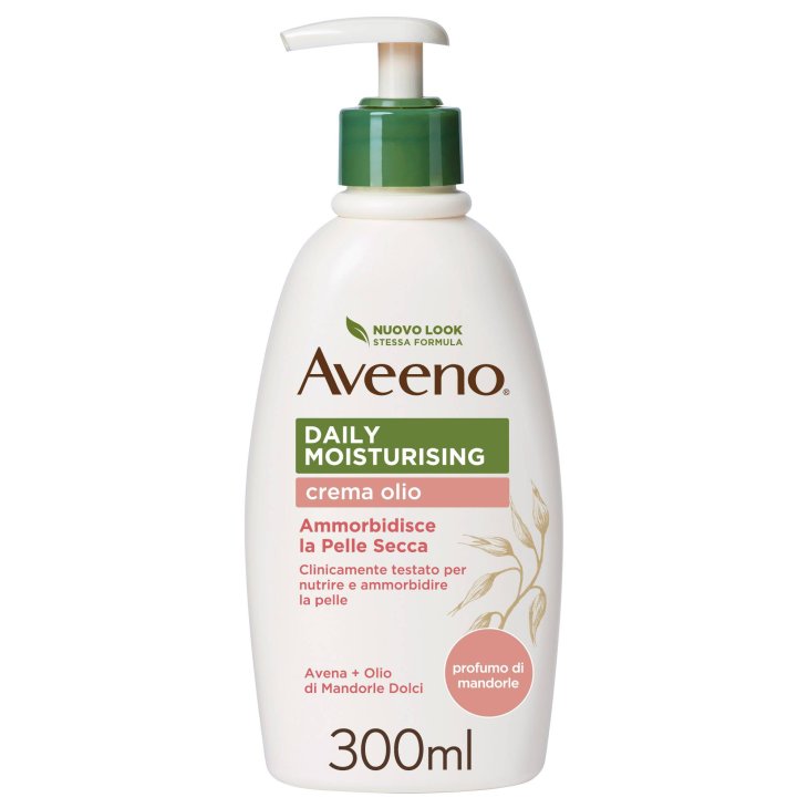Aveeno Daily Moisturising Crema Olio Idratante Corpo Profumo di Mandorla 300ml