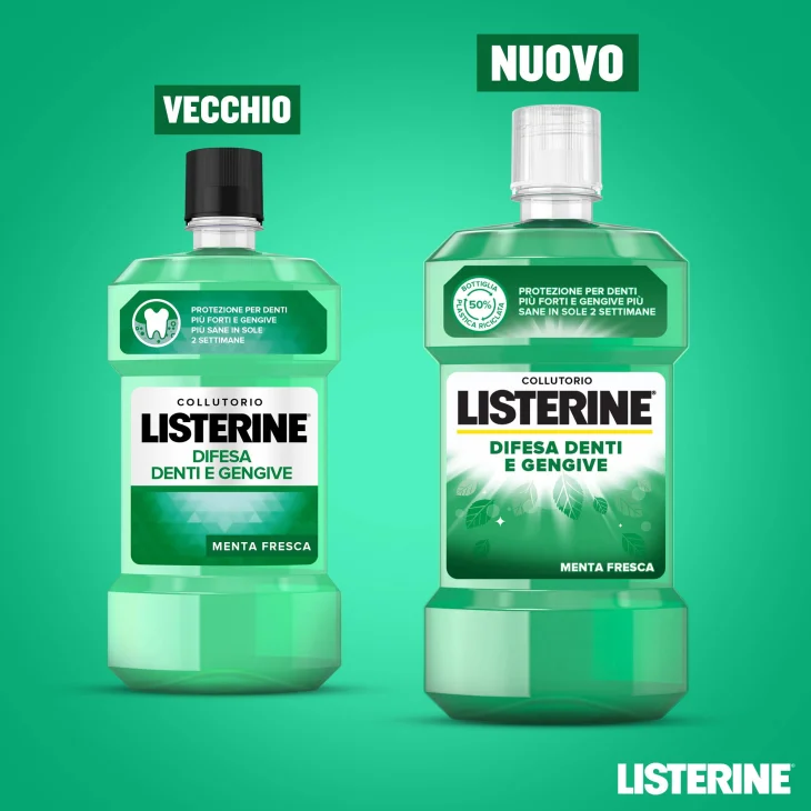 Listerine Collutorio per la Difesa di Denti e Gengive 500 ml
