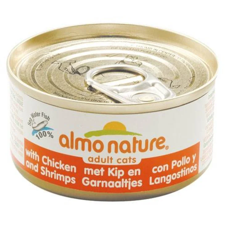 Almo Nature Pollo e gamberetti Cibo Umido per Gatti Adulti 70 g