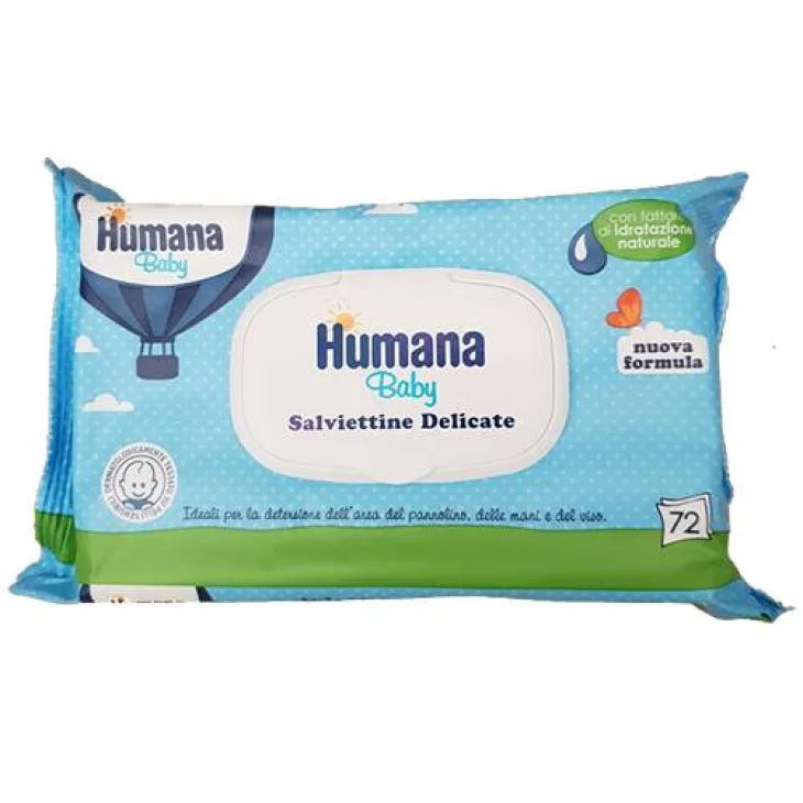 Humana Linea Blu Salviettine per il cambio 72 pezzi