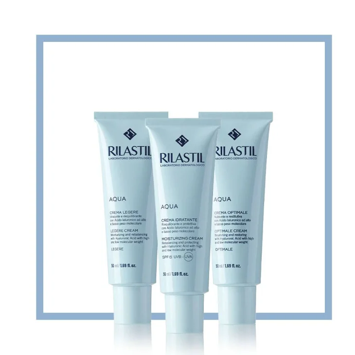 Rilastil Aqua Crema Idratante Viso SPF 15 50 ml