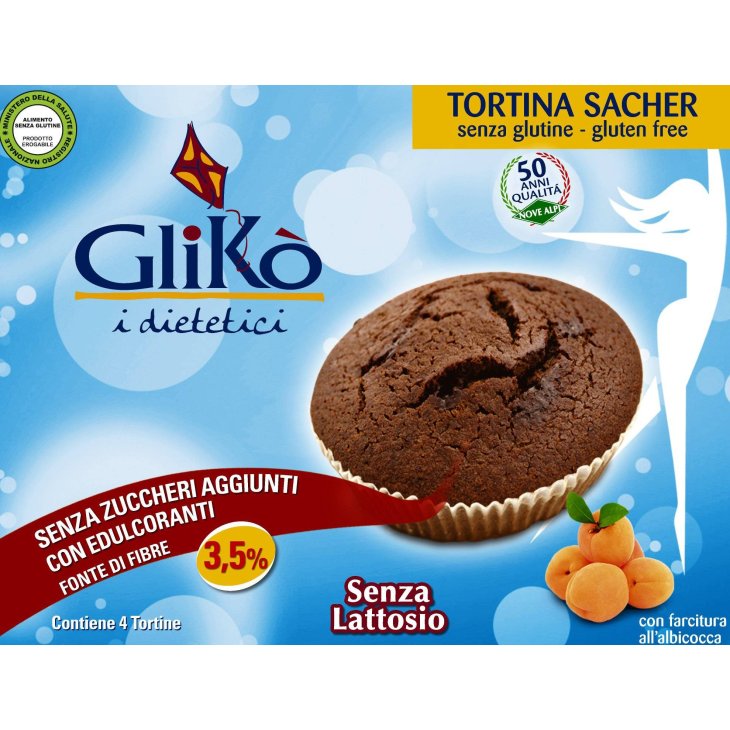 Glikò Tortina Sacher Dolce al cioccolato Merendina senza Glutine e lattosio 4 x 40 g