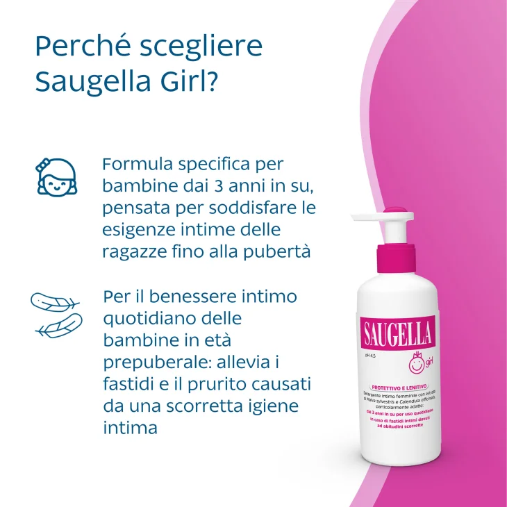 Saugella Girl Detergente Intimo PH Neutro 200 ml