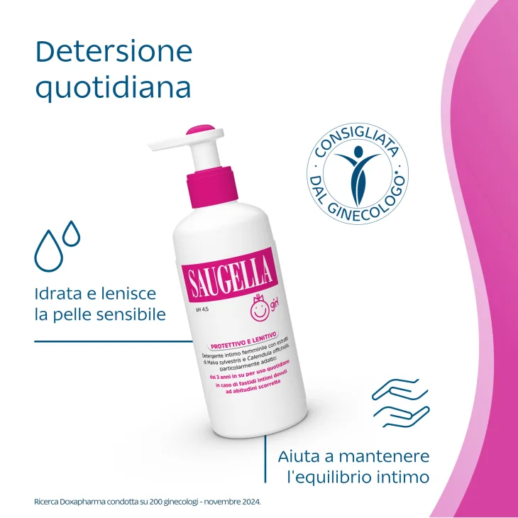 Saugella Girl Detergente Intimo PH Neutro 200 ml