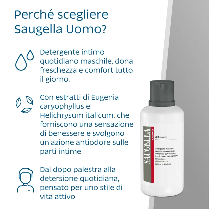 Saugella Detergente Intimo Uomo 500 ml