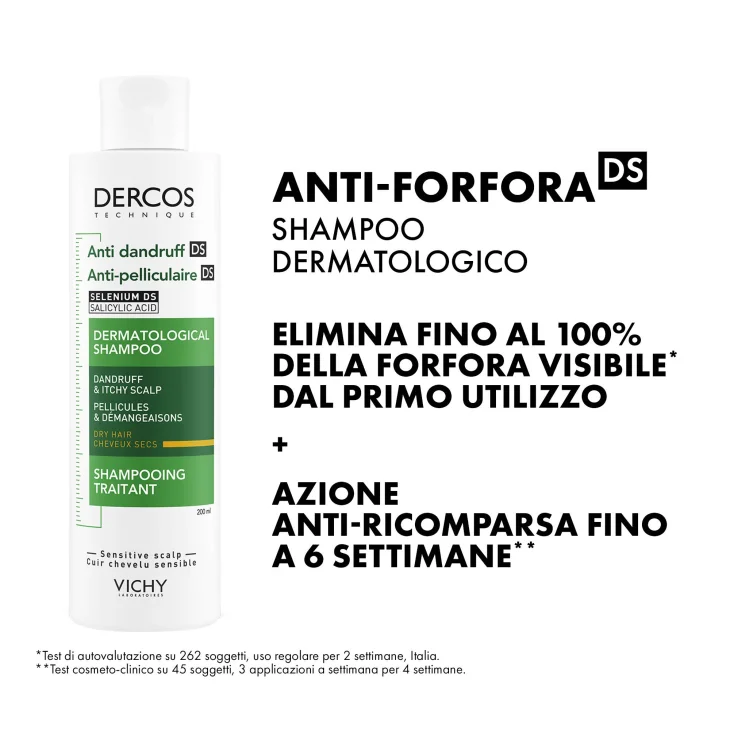 Vichy Dercos Technique Antiforfora Shampoo Trattante Capelli Secchi 200 ml