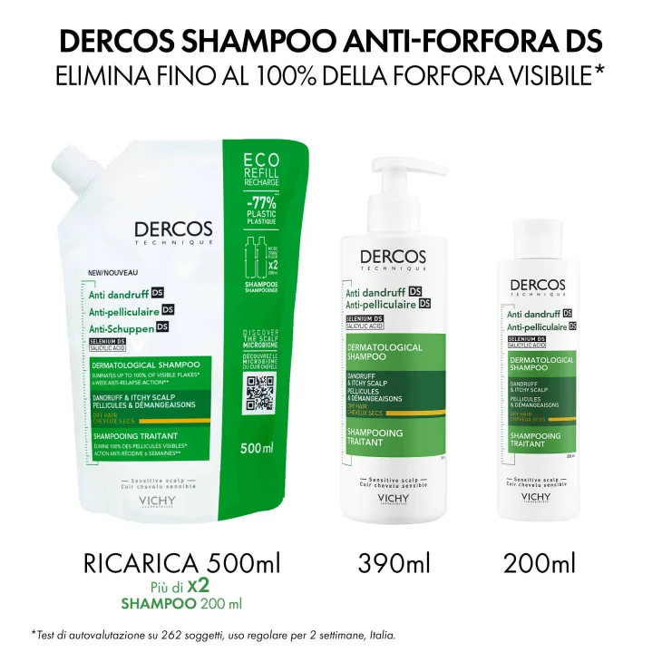 Vichy Dercos Technique Antiforfora Shampoo Trattante Capelli Secchi 200 ml