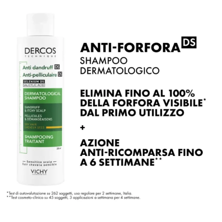 Vichy Dercos Technique Antiforfora Shampoo Trattante Capelli Secchi 200 ml