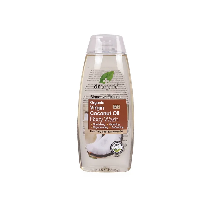 Dr Organic Virgin Coconut Oil Body Wash Bagnodoccia all'Olio di Cocco 250 ml