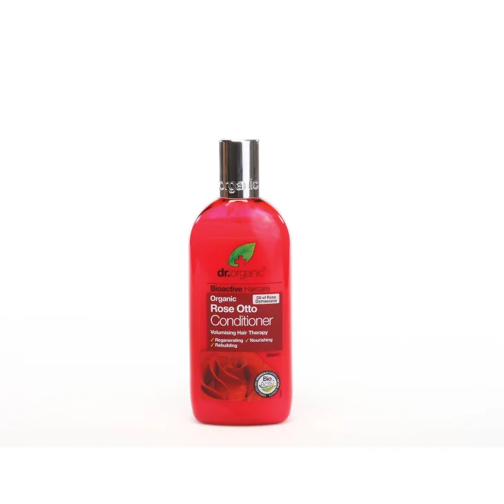 Dr Organic Rose Otto Conditioner Balsamo per Capelli all'Olio Essenziale di Rose 265 ml