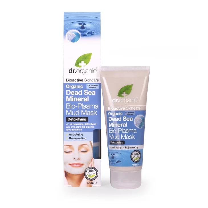 Dr Organic Dead Sea Mineral Bio Plasma Mud Mask Maschera Fango Viso Anti-Età ai Sali del Mar Morto 100 ml