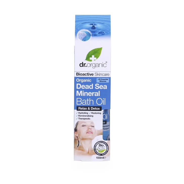 Dr Organic Dead Sea Mineral Bath Oil Olio Bagno ai Sali del Mar Morto 100 ml