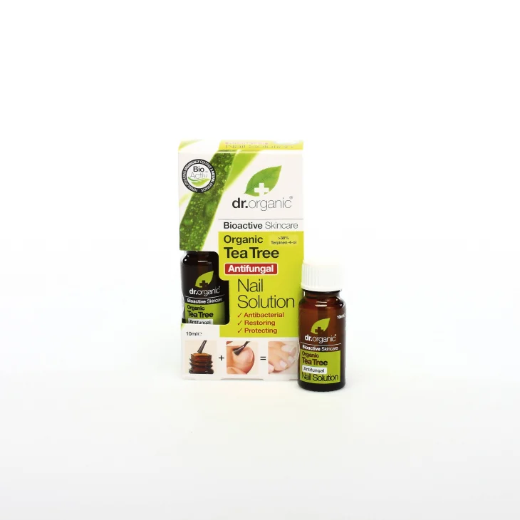 Dr Organic Tea Tree Antifungal Nail Solution Antimicotico per Funghi Unghie