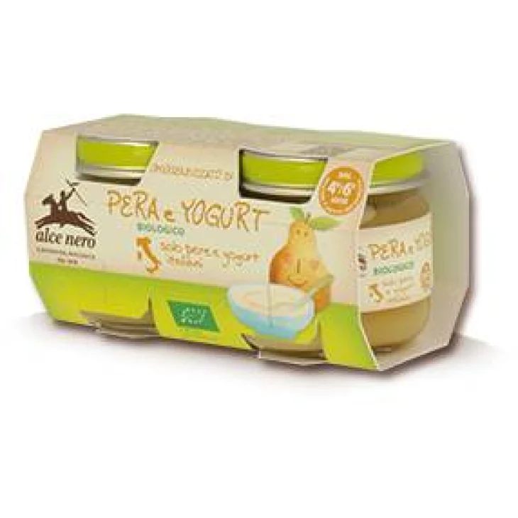 Alce Nero Omogeneizzato Biologico di Pera e Yogurt 2 x 80 g