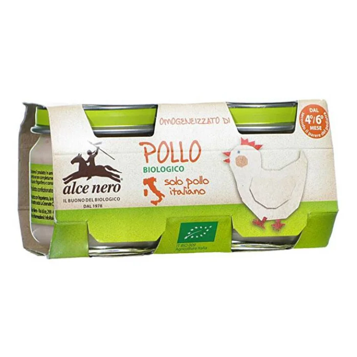 Alce Nero Omogeneizzato Biologico di Pollo 2 x 80 g