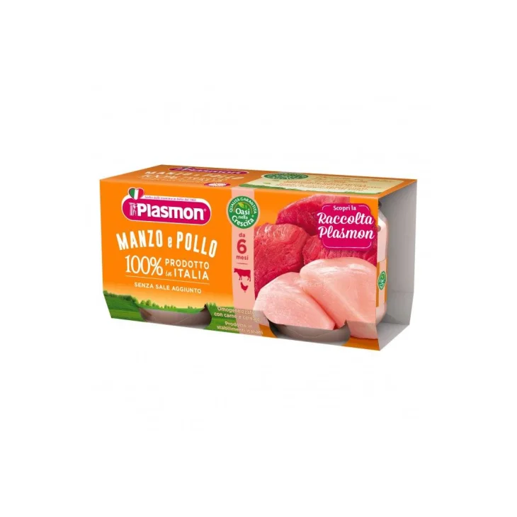 Plasmon Omogeneizzato Manzo e Pollo 2 x 80 g