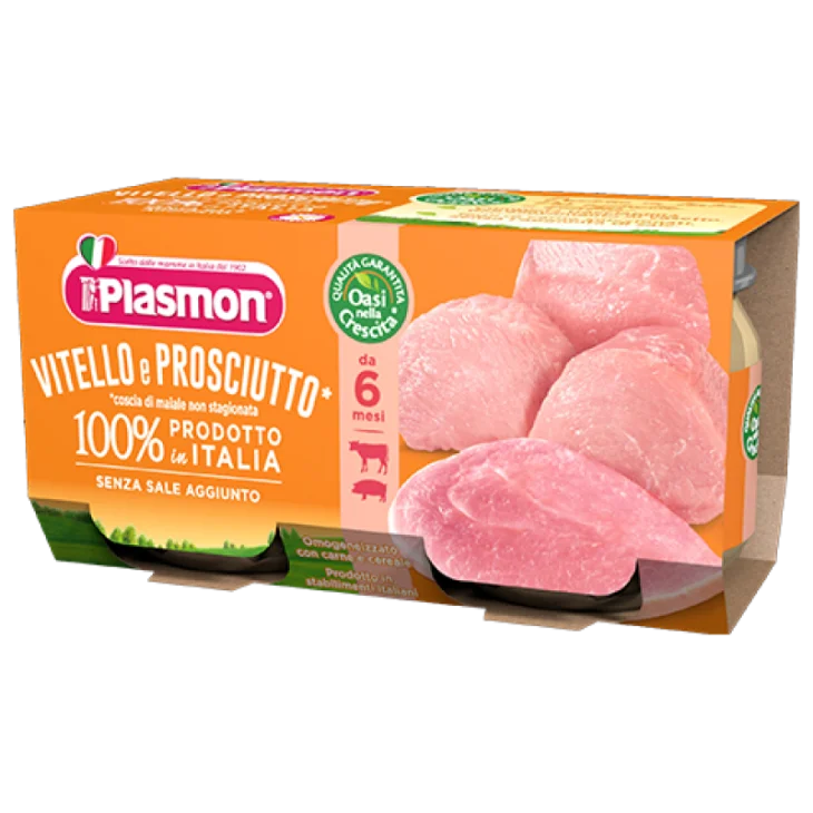 Plasmon Omogeneizzato Vitello e Prosciutto 2 x 80 g