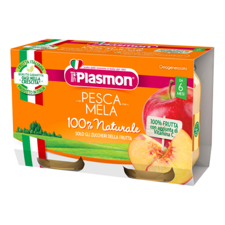 Plasmon Omogeneizzato di Pesca con Mela 2 x 104 g