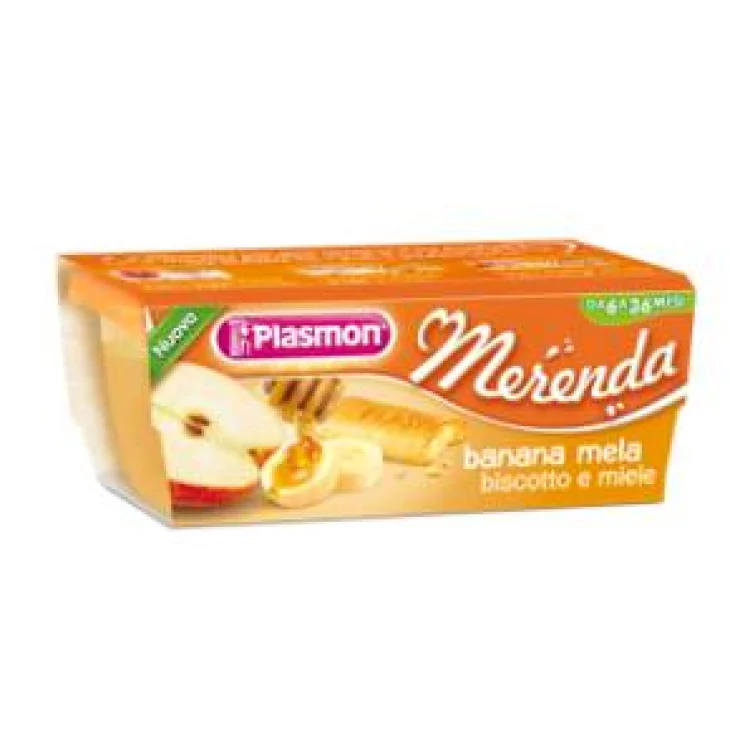 Plasmon Merenda Banana Mela Biscotto e Miele 3 x 120 g