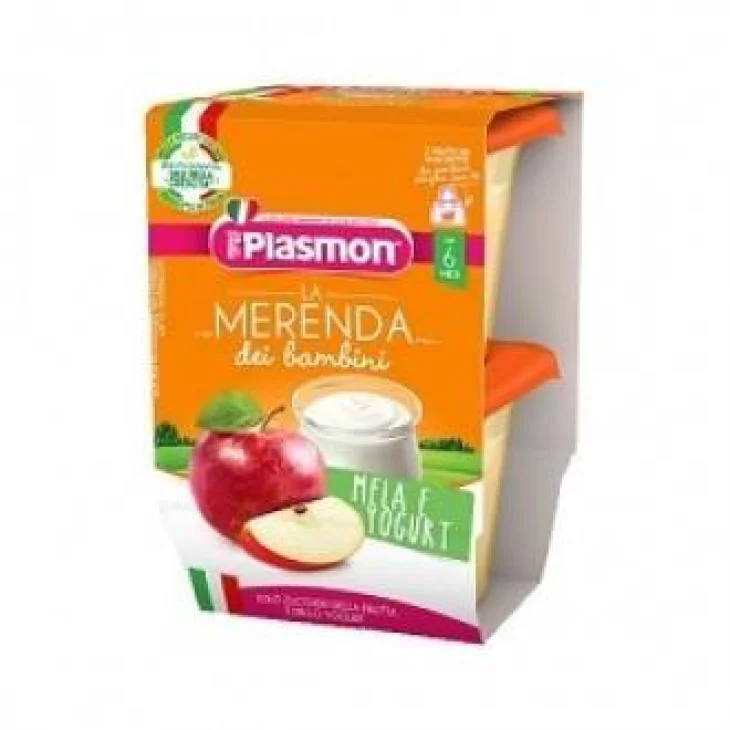 Plasmon Sapori di Natura Merenda Mela e Yogurt 2 x 120 g