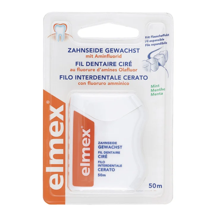Elmex Filo Interdentale Cerato con Fluoruro Amminico Espandibile 50 m Elmex Filo Interdentale Cerato con Fluoruro Amminico Espandibile 50 m