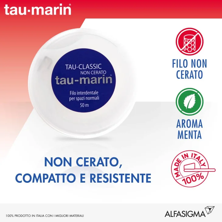 Tau-Marin Filo interdentale non cerato 50 metri