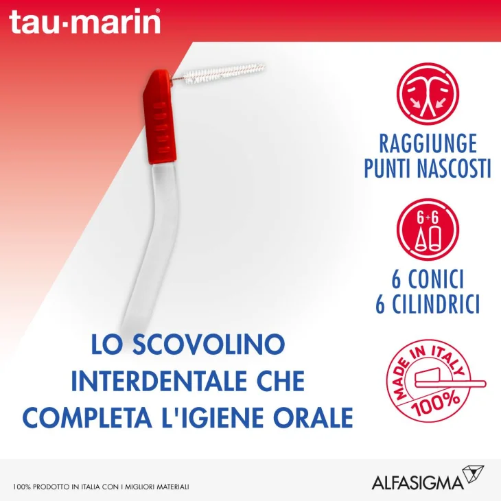 Tau-Marin Scovolino Set Interdentale Anti-Placca 4 pezzi