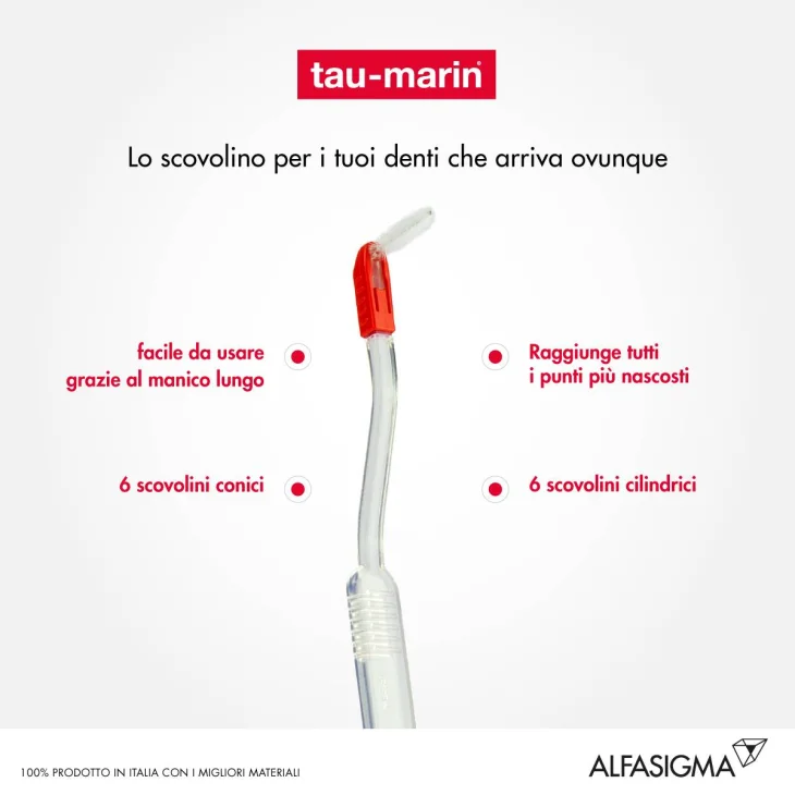 Tau-Marin Scovolino Set Interdentale Anti-Placca 4 pezzi