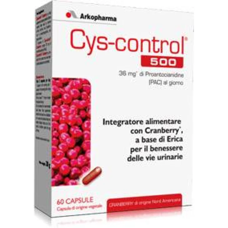Arkopharma Cys Control 500 Integratore per le vie urinarie 60 compresse