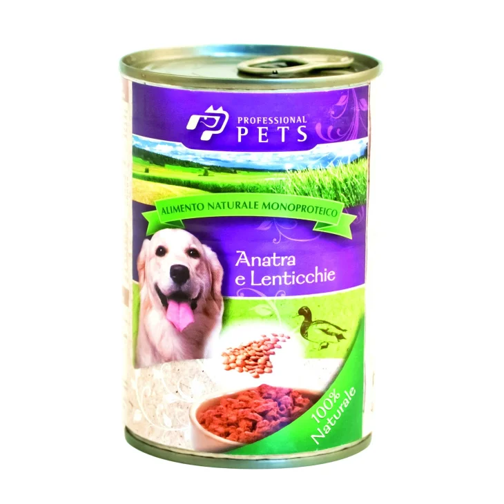 Professional Pets Anatra e Lenticchie Cibo Umido per Cani