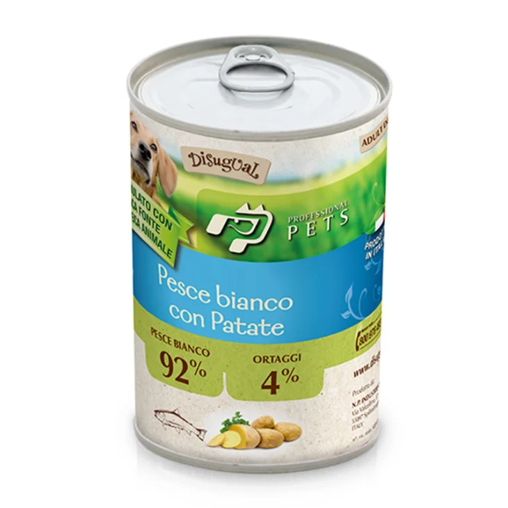 Professional Pets Cibo Umido per Cani Pesce Bianco con Patate 400 g
