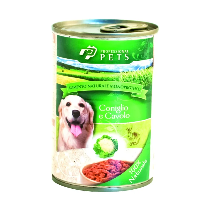 Professional Pets Cibo Umido per Cani Coniglio e Cavolo 400 g