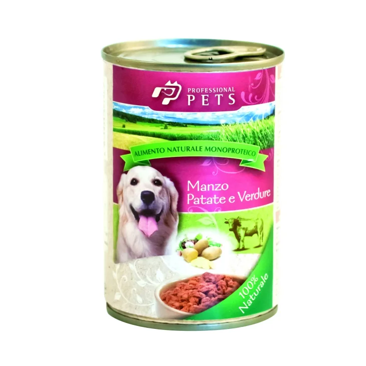 Professional Pets Cibo Umido per Cani Manzo Patate e Verdure 400 g