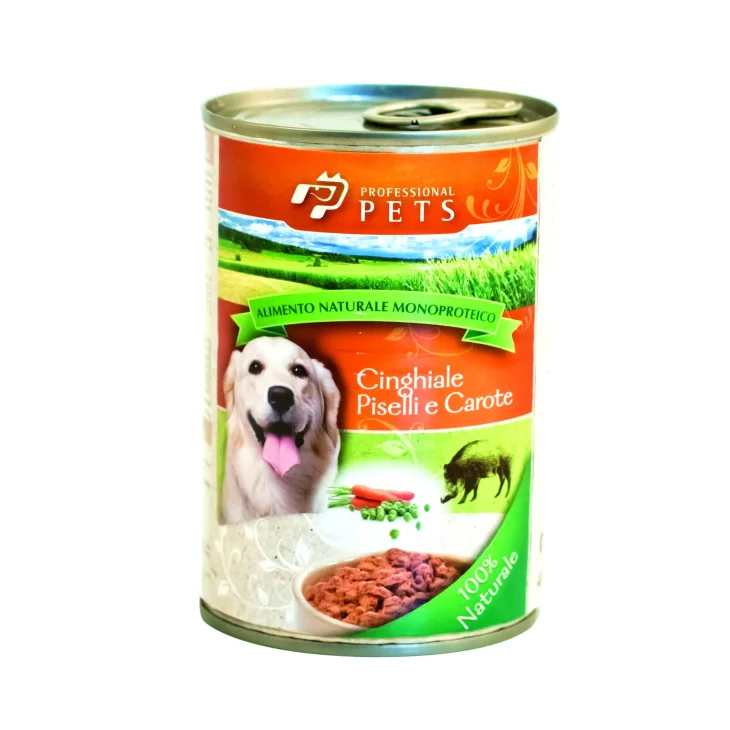 Professional Pets Cinghiale Piselli e Carote Cibo Umido per Cani