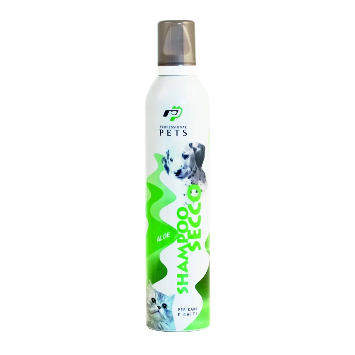 Professional Pets Mousse Shampoo Secco per Cani e Gatti all'Aloe 400 ml