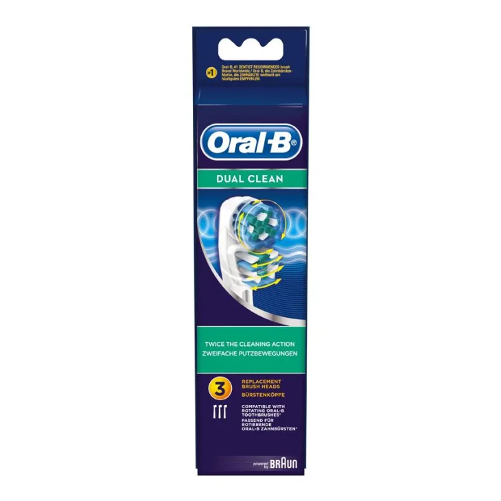 Oral B Testine di Ricambio per DualClean 3 pezzi