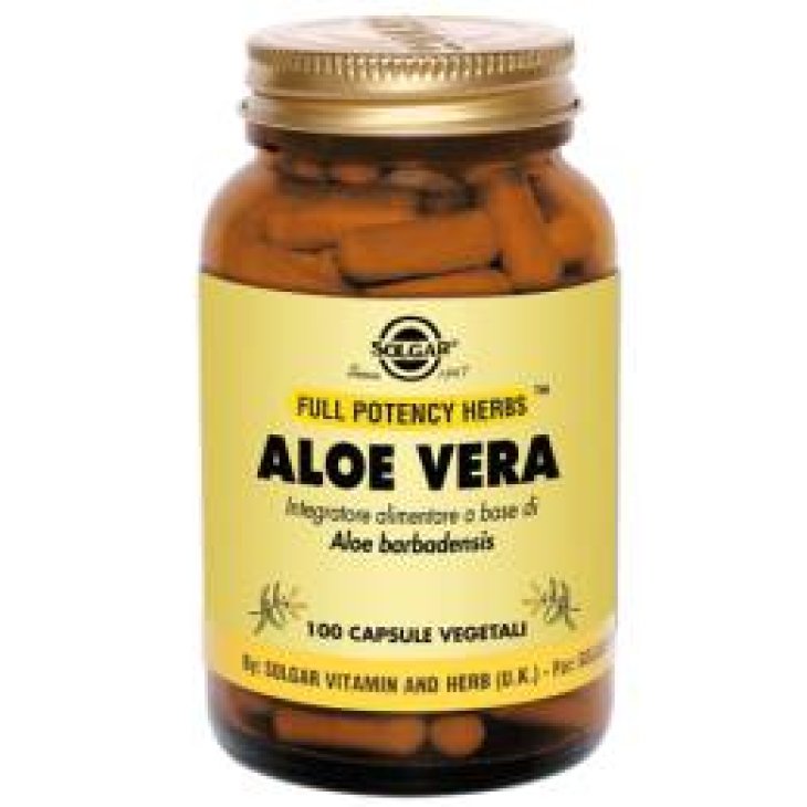 Solgar Aloe Vera Integratore per il Transito Intestinale 100 capsule