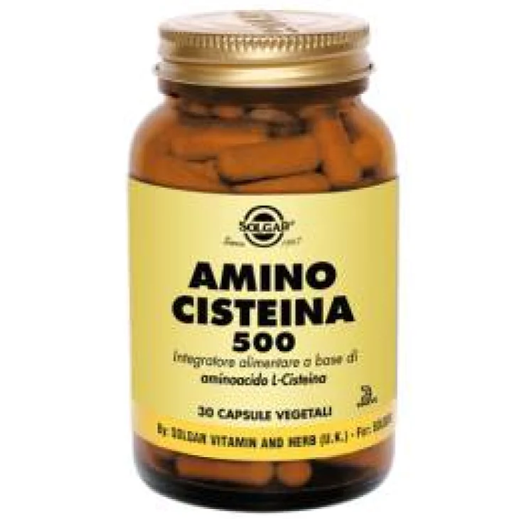 Solgar Amino Cisteina 500 Integratore Pelle Unghie e Capelli 30 capsule