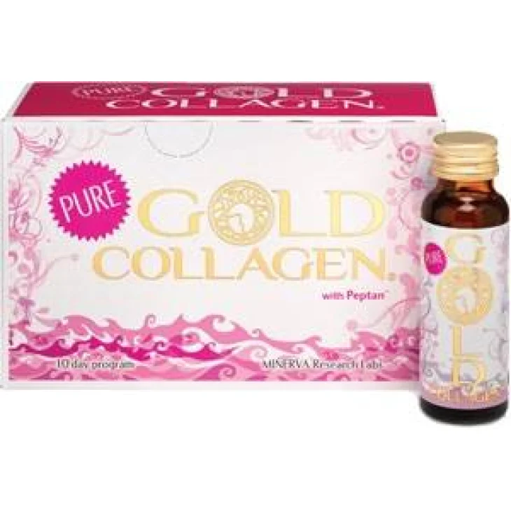 Pure Gold Collagen Integratore al Collagene Antirughe per Pelle Capelli e Unghie