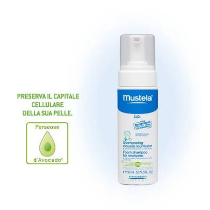 Mustela Mousse Shampoo per Combattere la Crosta Lattea del Neonato 150 ml