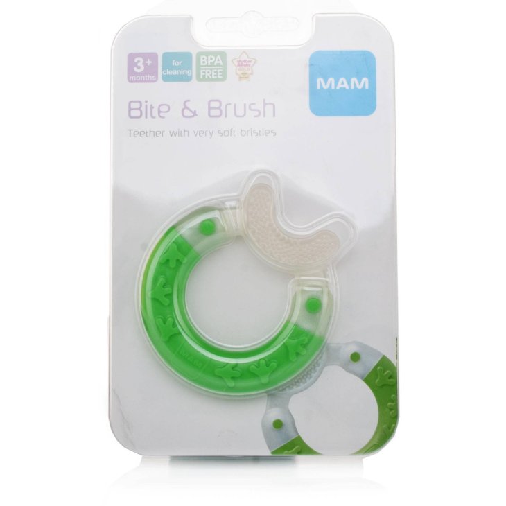 Mam Bite & Brush Dentaruolo 3 Mesi Igiene Orale Bebè 1 pezzo