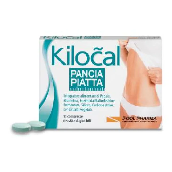 Kilocal Pancia Piatta Integratore contro il Gonfiore Addominale 15 compresse