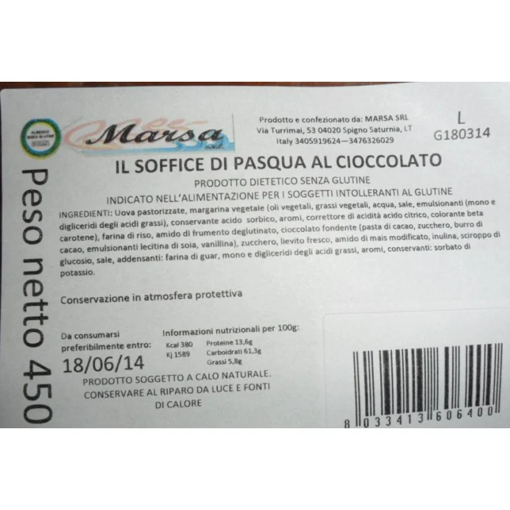 Maria Salemme Soffice di Pasqua al Cioccolato Colomba Senza Glutine