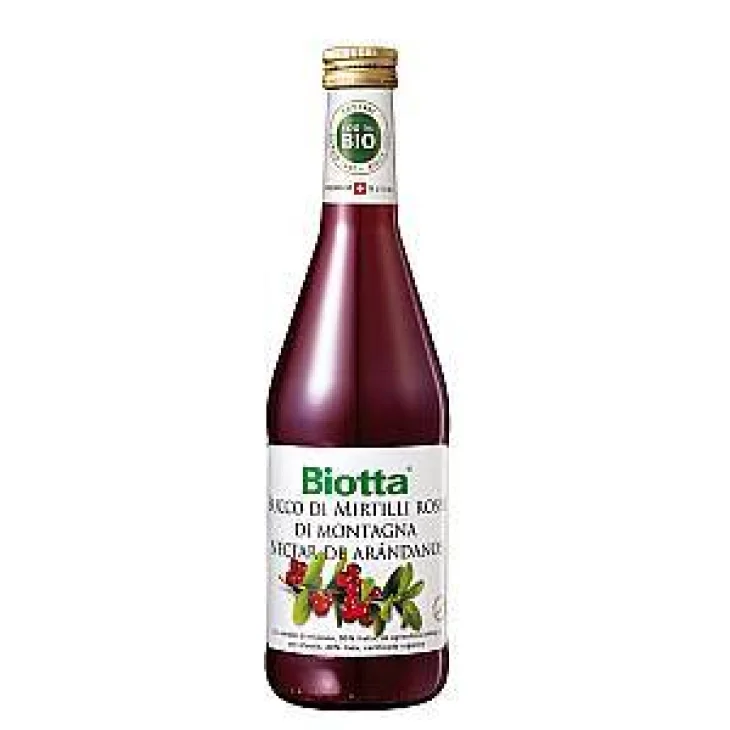 Biotta Succo biologico di mirtilli rossi senza zuccheri aggiunti 500 ml
